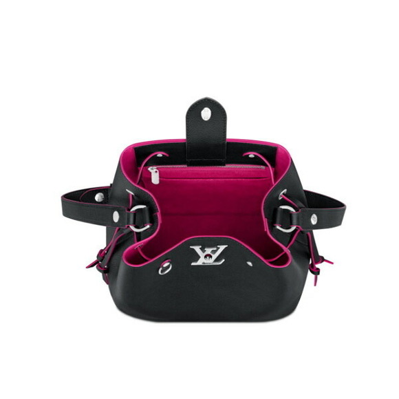 Louis Vuitton LockMe Bucket Shoulder Bag Noir - Picture 2 of 5